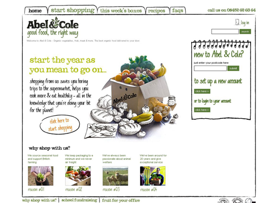 Abelcole in 35 Beautiful E-Commerce Websites