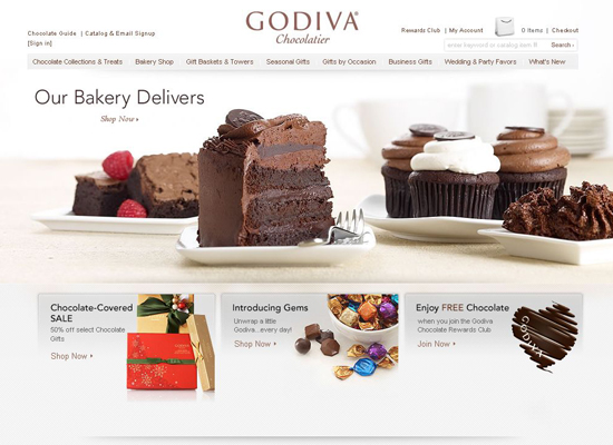 Godiva in 35 Beautiful E-Commerce Websites