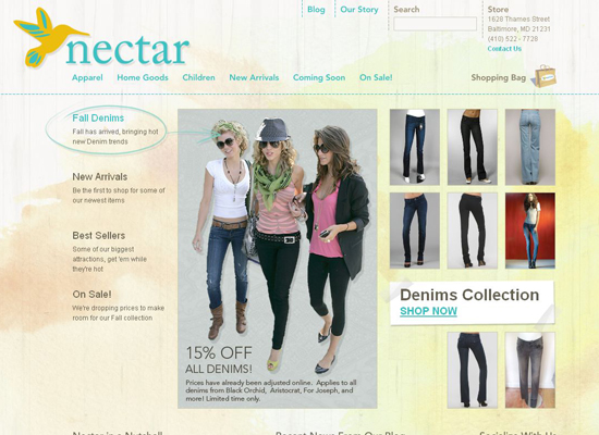 Nectar in 35 Beautiful E-Commerce Websites