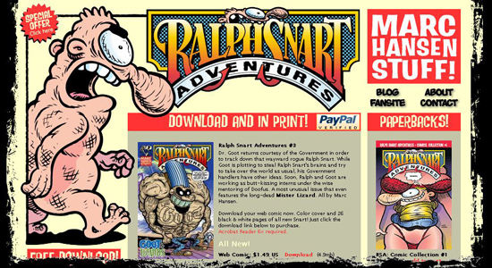Ralph-snart-comics in 35 Beautiful E-Commerce Websites