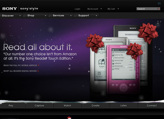 Sony-style in 35 Beautiful E-Commerce Websites