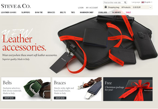 Steveco in 35 Beautiful E-Commerce Websites