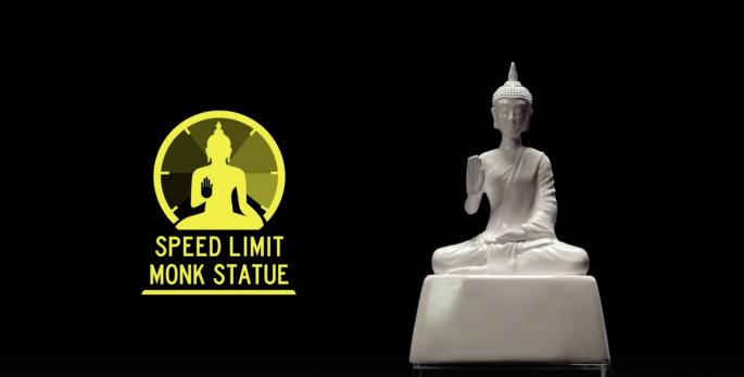 speed limit monk statue