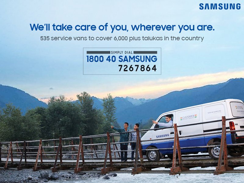 Với biệt đội 535 xe tải chuyên thực hiện dịch vụ chăm sóc sau bán hàng, Samsung sẽ hỗ trợ bạn tối đa, dù bạn ở bất cứ đâu.